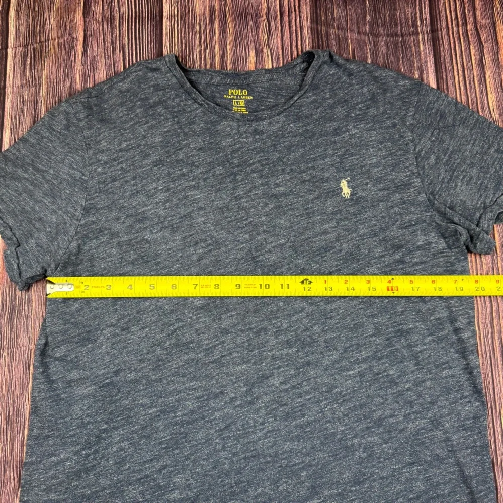 Polo Ralph Lauren T-Shirt L Blue Slub Cotton Preppy Classic Fit Short Sleeve Tee